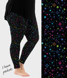 RTS - Neon Stars Leggings w/ Pockets
