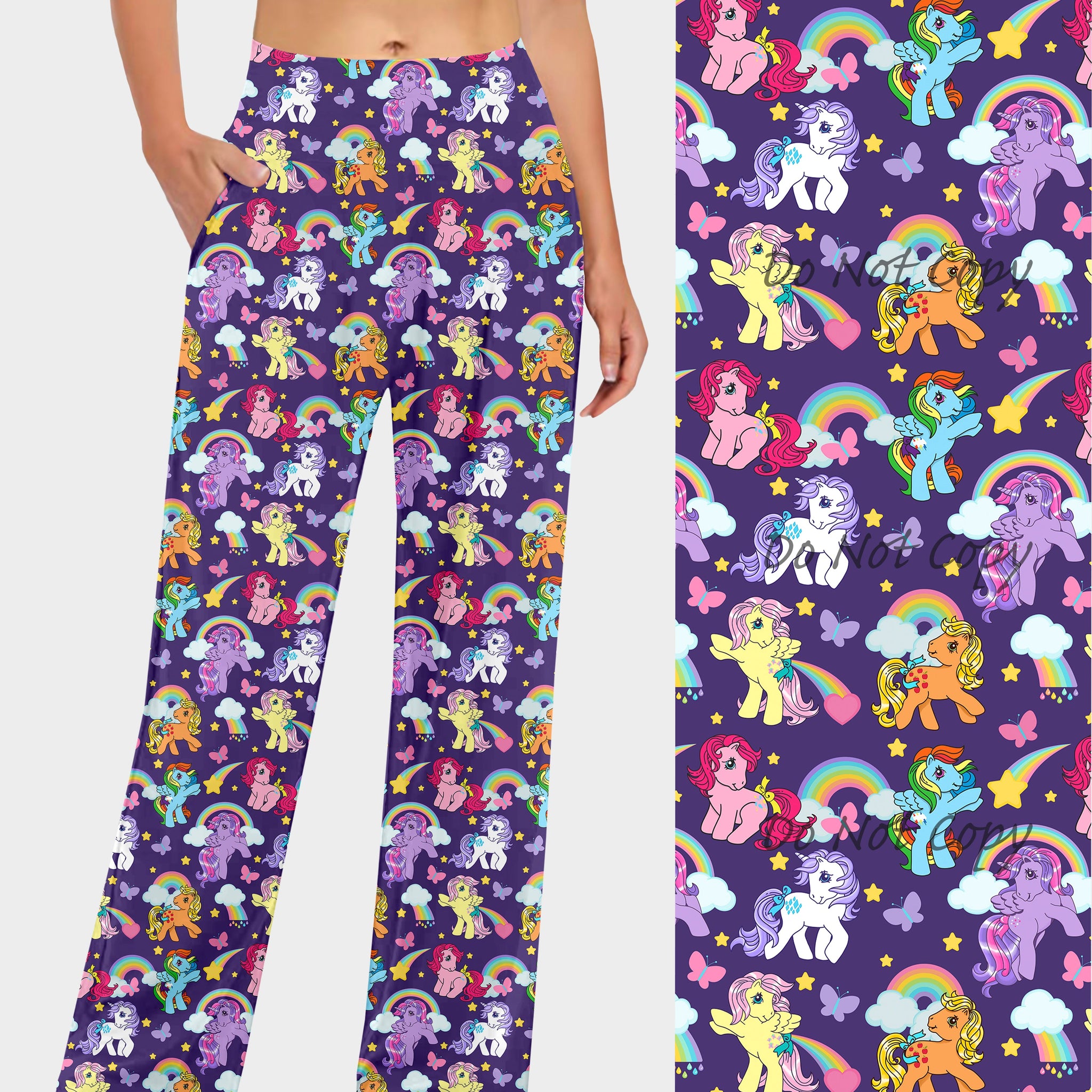 RTS - Purple Nostalgic Ponies Lounge Pants