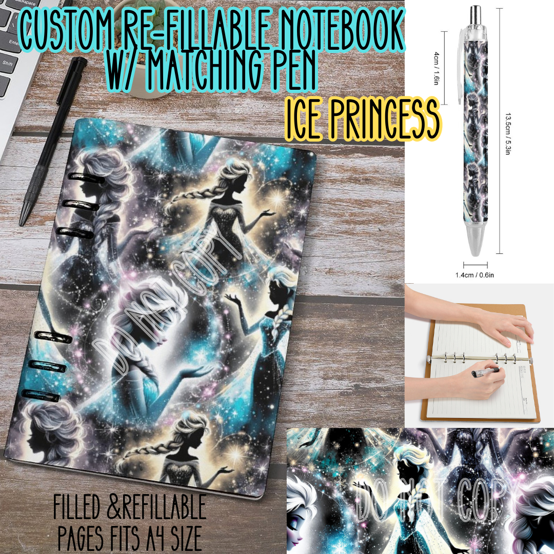 ICE PRINCESS -Matching A5 Notebook & Pen Set Round 3 Preorder Closing 11/3