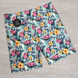 Dolphin Floral Print SUper Soft Stretchy  Jogger or Biker Shorts w/ Pockets