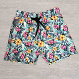 Dolphin Floral Print SUper Soft Stretchy  Jogger or Biker Shorts w/ Pockets