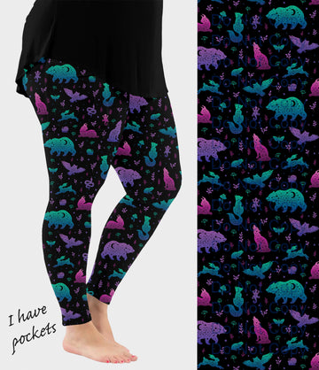 RTS - Ombre Wildlife Leggings with Pockets
