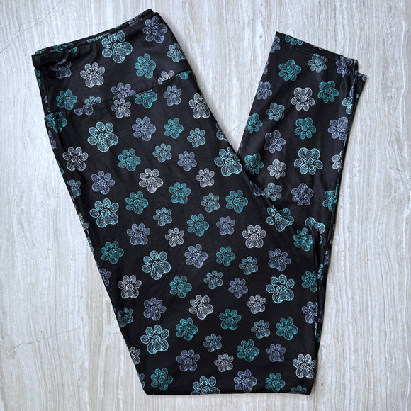 Paisley Paw Print Leggings