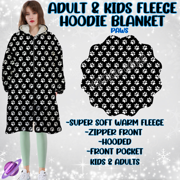 PAWS- HOODIE BLANKET RUN-PREORDER CLOSING 9/28 ETA NOV