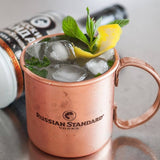 Pair (2) Russian Standard Vodka Moscow Mule Copper Coated Mug Bar Set