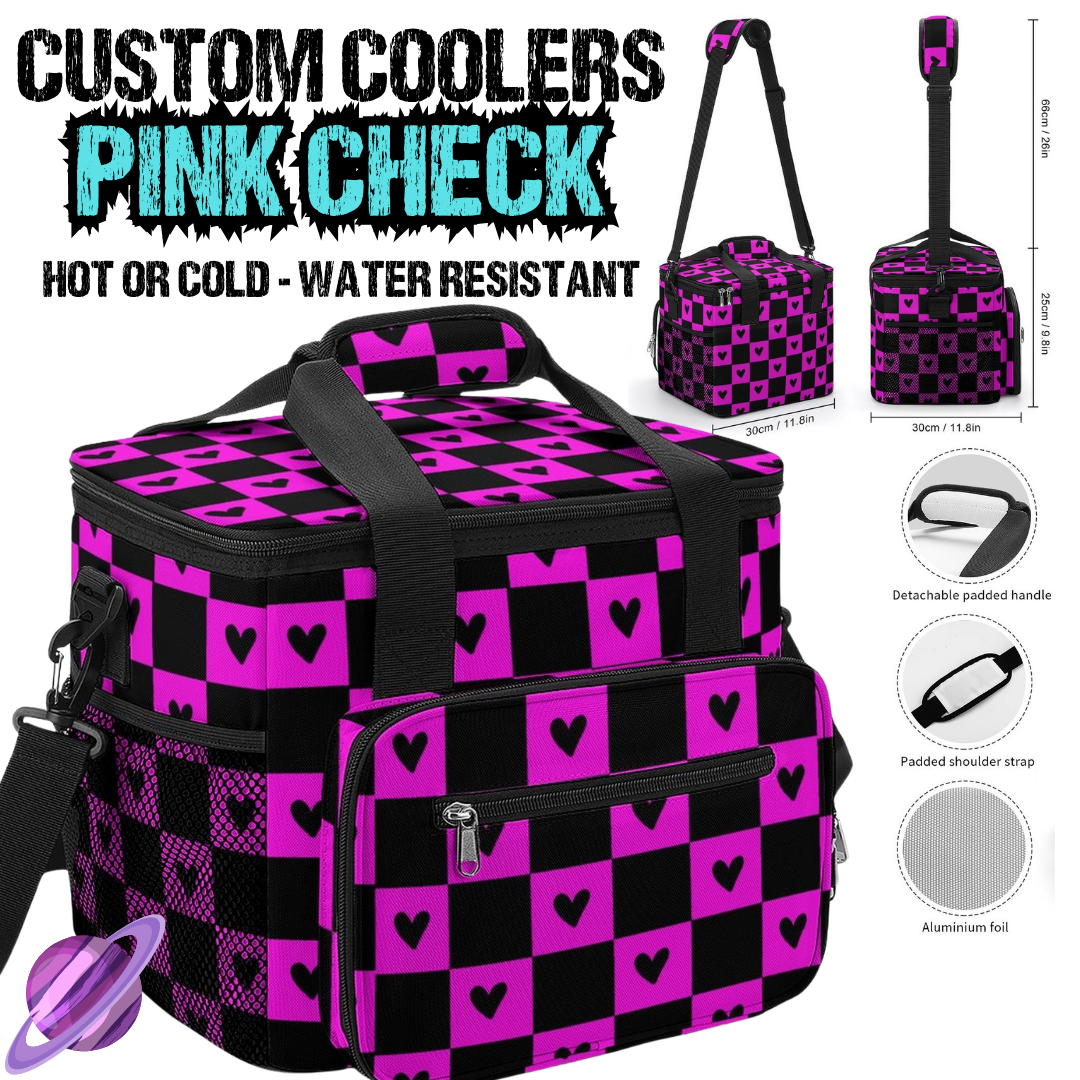 PINK CHECK - CUSTOM COOLERS CLOSING 12/27