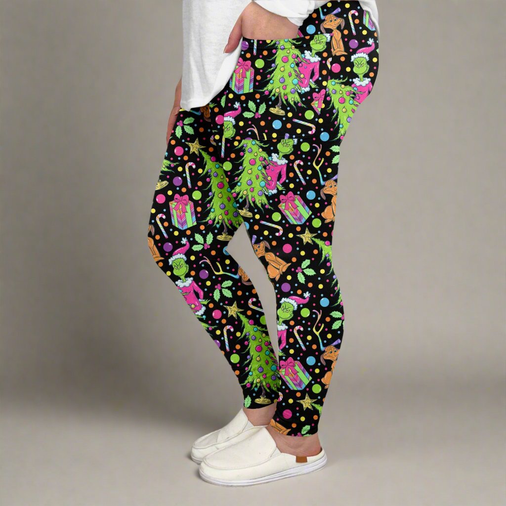 Grinch Mr Green in Pink Print Leggings w/ Pockets | ETA 12/5