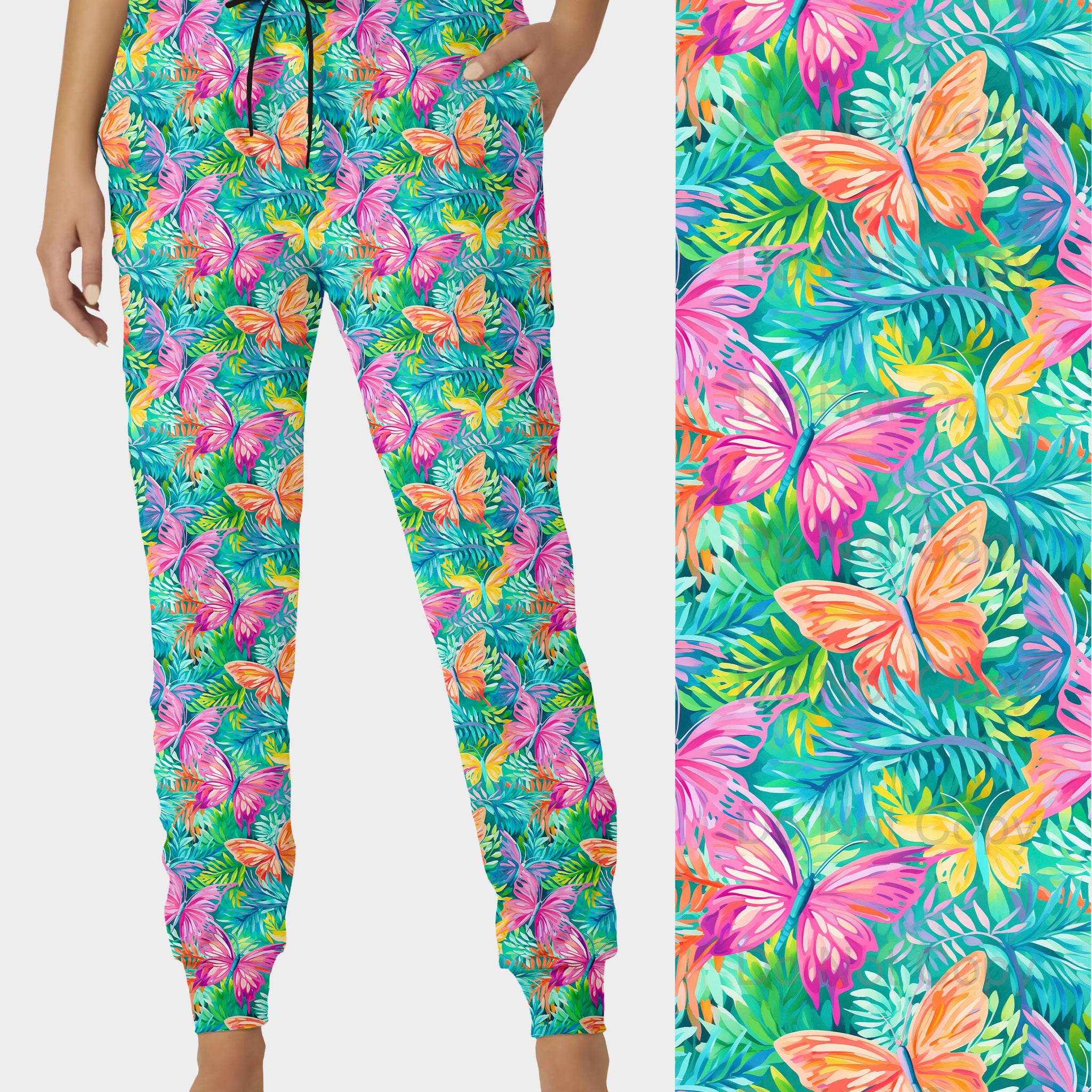 RTS - Preppy Butterfly Joggers