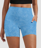 RTS - Pretty Blue Biker Shorts w/ Pockets