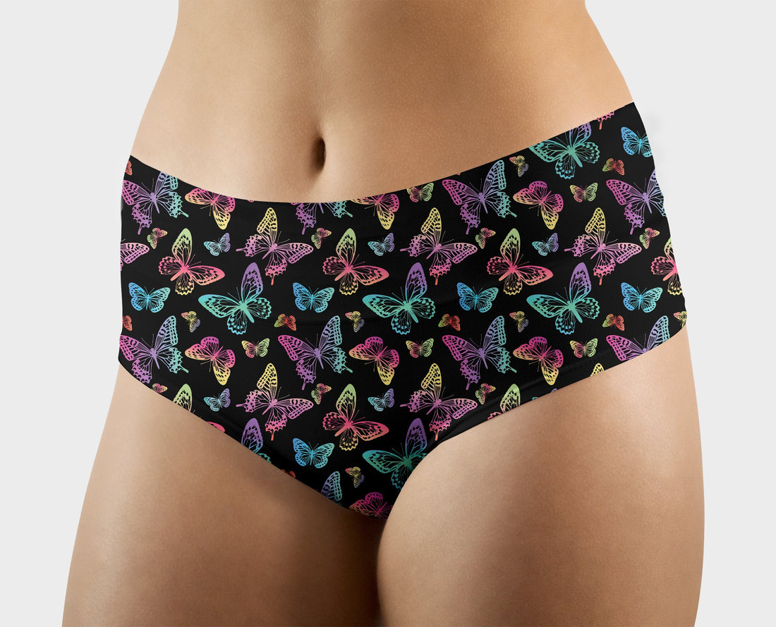 RTS - Rainbow Butterfly Hipster/High Waist Panties