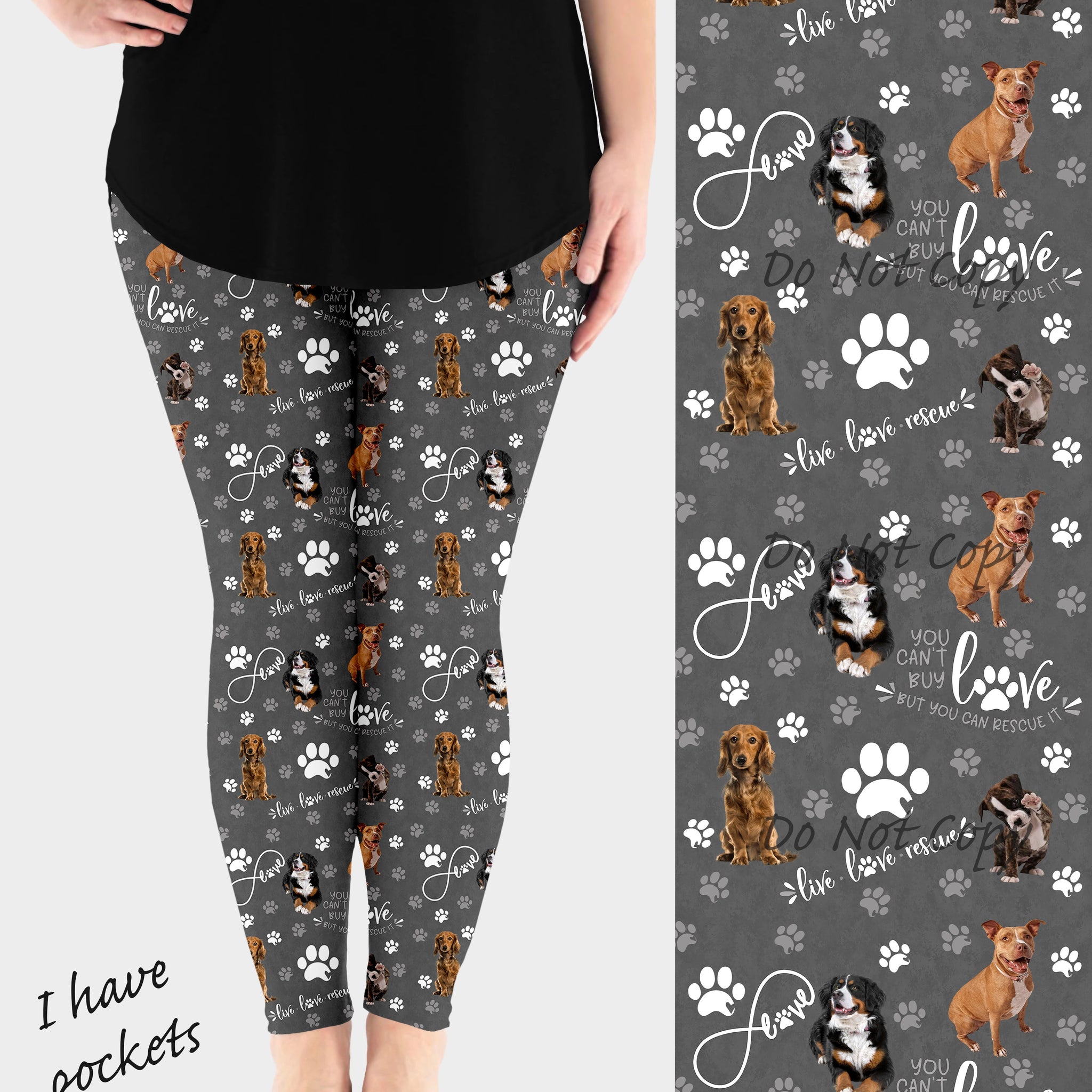 RTS - Rescue Dogs Leggings w/ Pockets