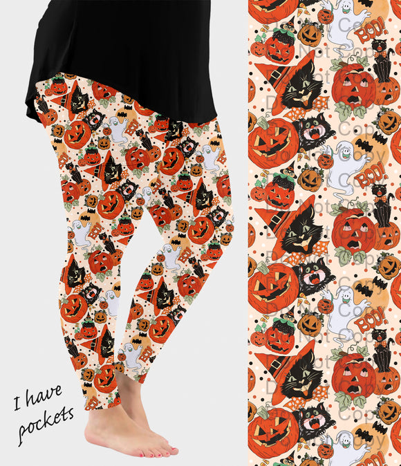 RTS - Retro Boo Leggings w/ Pockets
