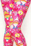 Pink Ornaments Print Soft Leggings - Adult & Kid Sizes