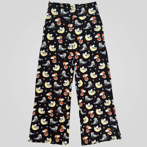 Sleepy Pup - High Waisted Wide Leg Hybrid Leggings/Pants w/ Pockets