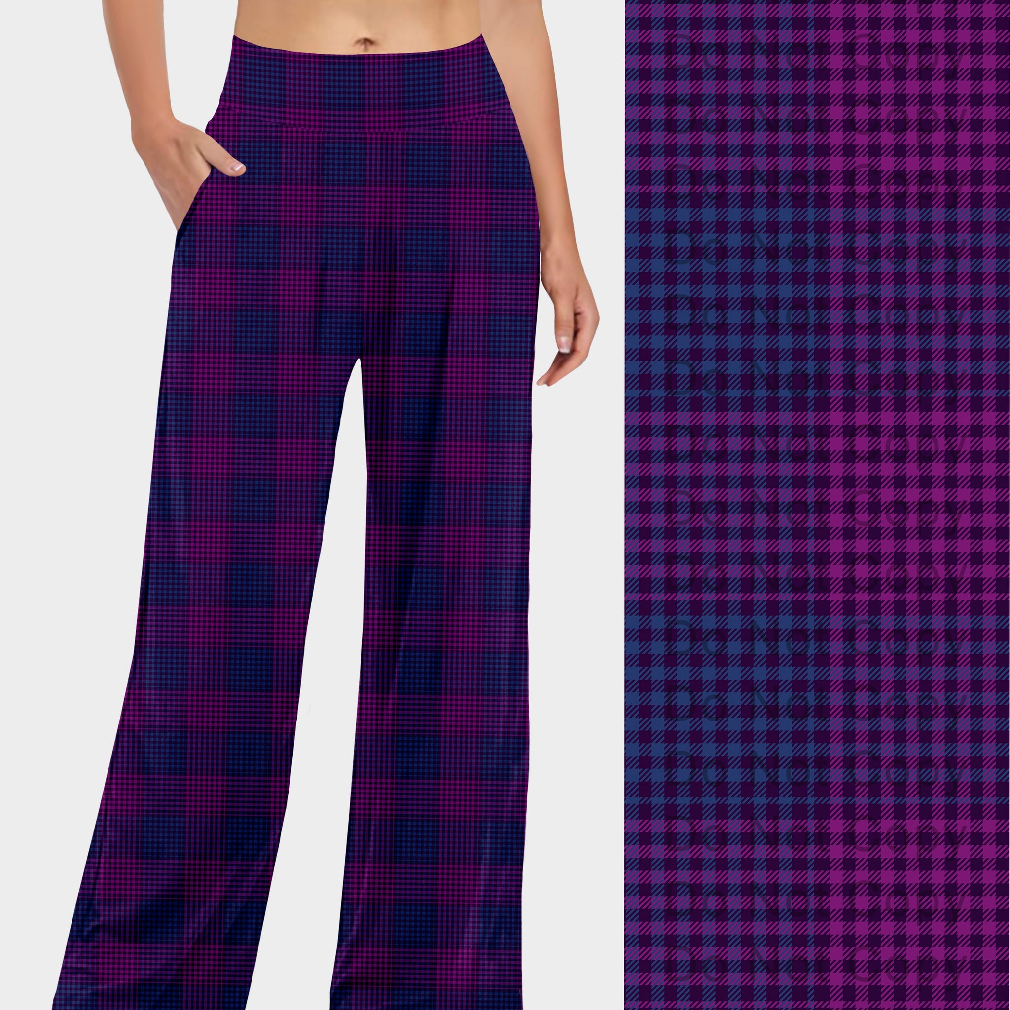 RTS - Shades of Purple Plaid Lounge Pants
