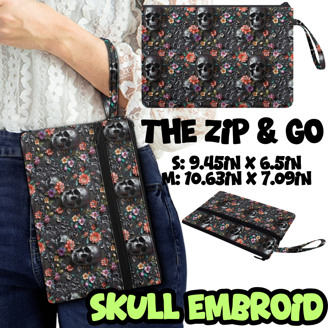 SKULL EMBROID - ZIP & GO PREORDER CLOSING 12/28