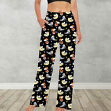 Sleepy Pup - High Waisted Wide Leg Hybrid Leggings/Pants w/ Pockets