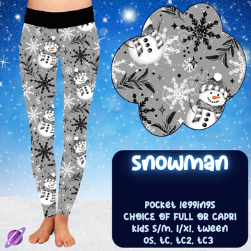 SNOWMAN  - LEGGING/CAPRI WINTER RUN CLOSING 10/29