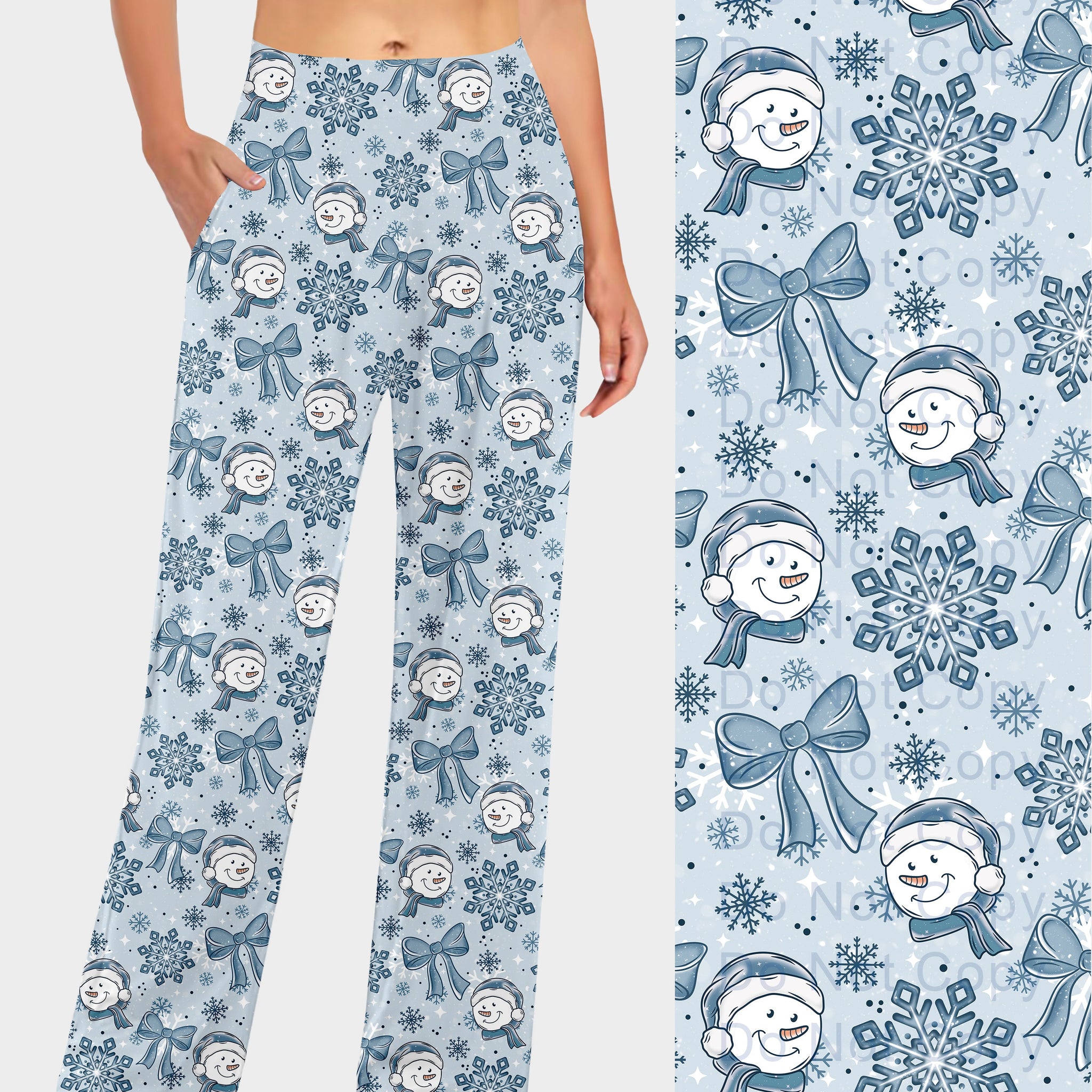 RTS - Snowman Bows Lounge Pants