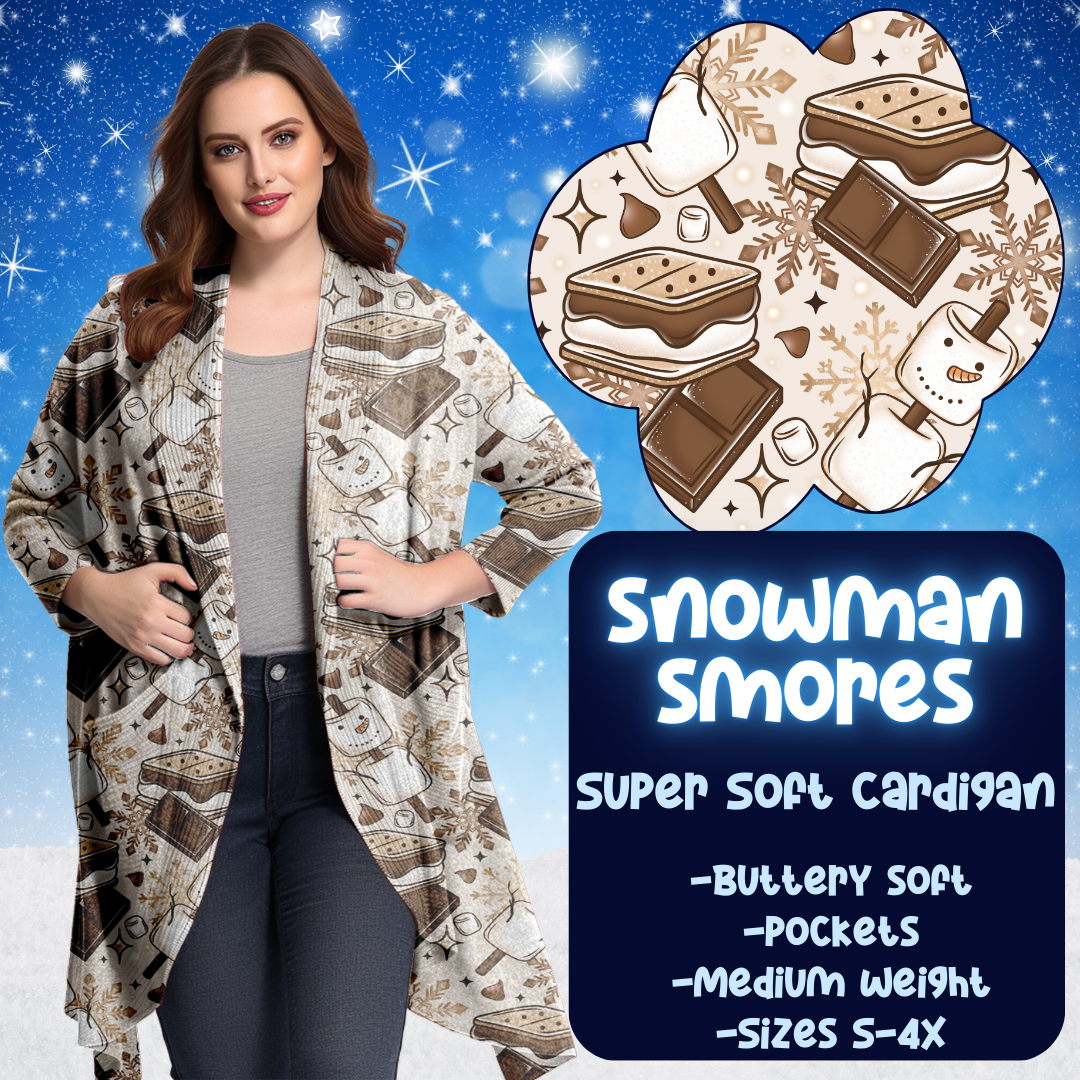 SNOWMAN SMORES - SOFT CARDGIAN WINTER RUN CLOSING 10/29