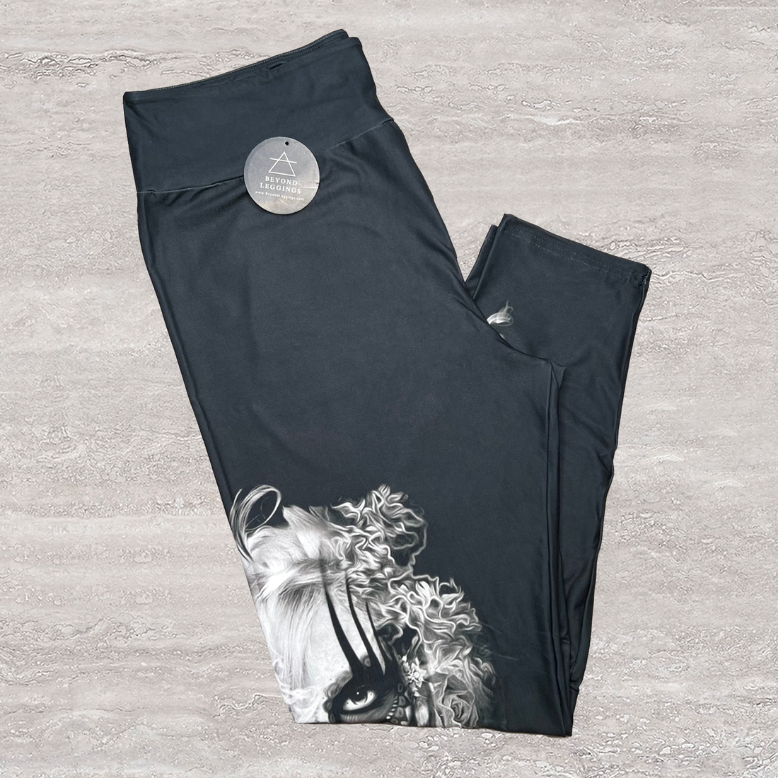 Monochromatic Goth Girl Black Leggings