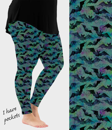 RTS - Spooky Bats Leggings with Pockets