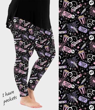 RTS - Spooky Crime Scene Leggings with Pockets