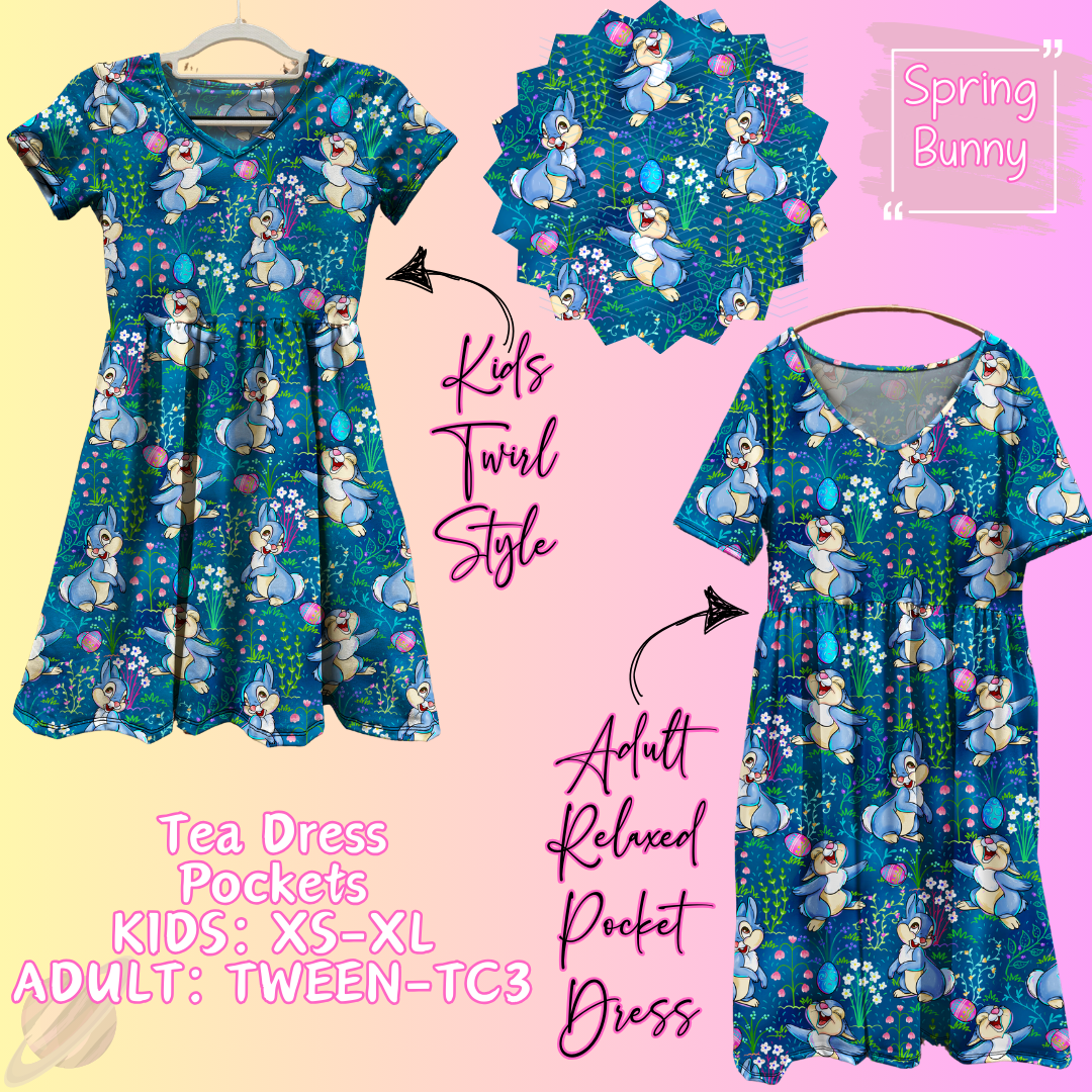 Spring Bunny - Adult & Kids - Magical Tea Dress Run- Preorder Closing 1/29