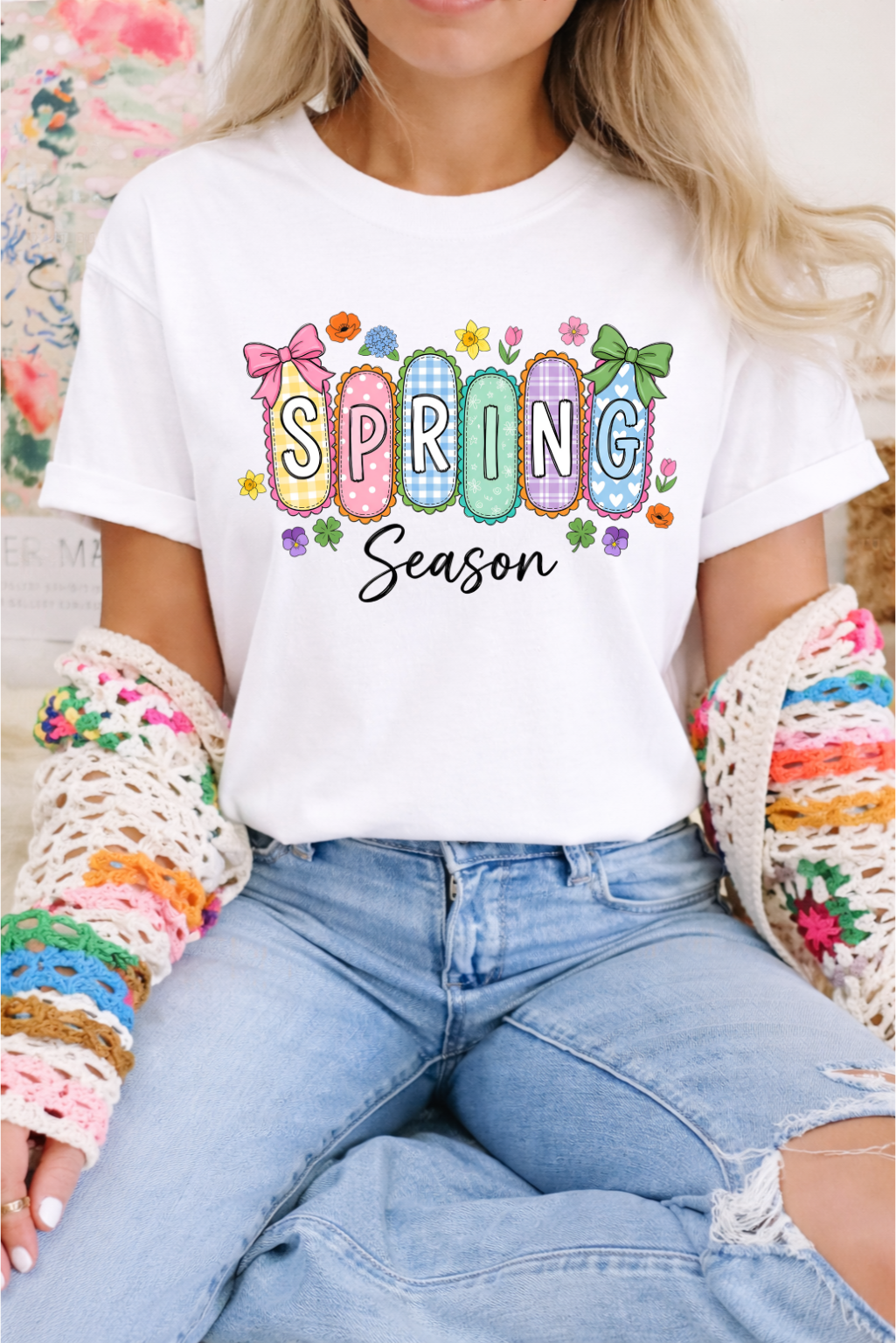 Spring Season Graphic Tee and Sweatshirt