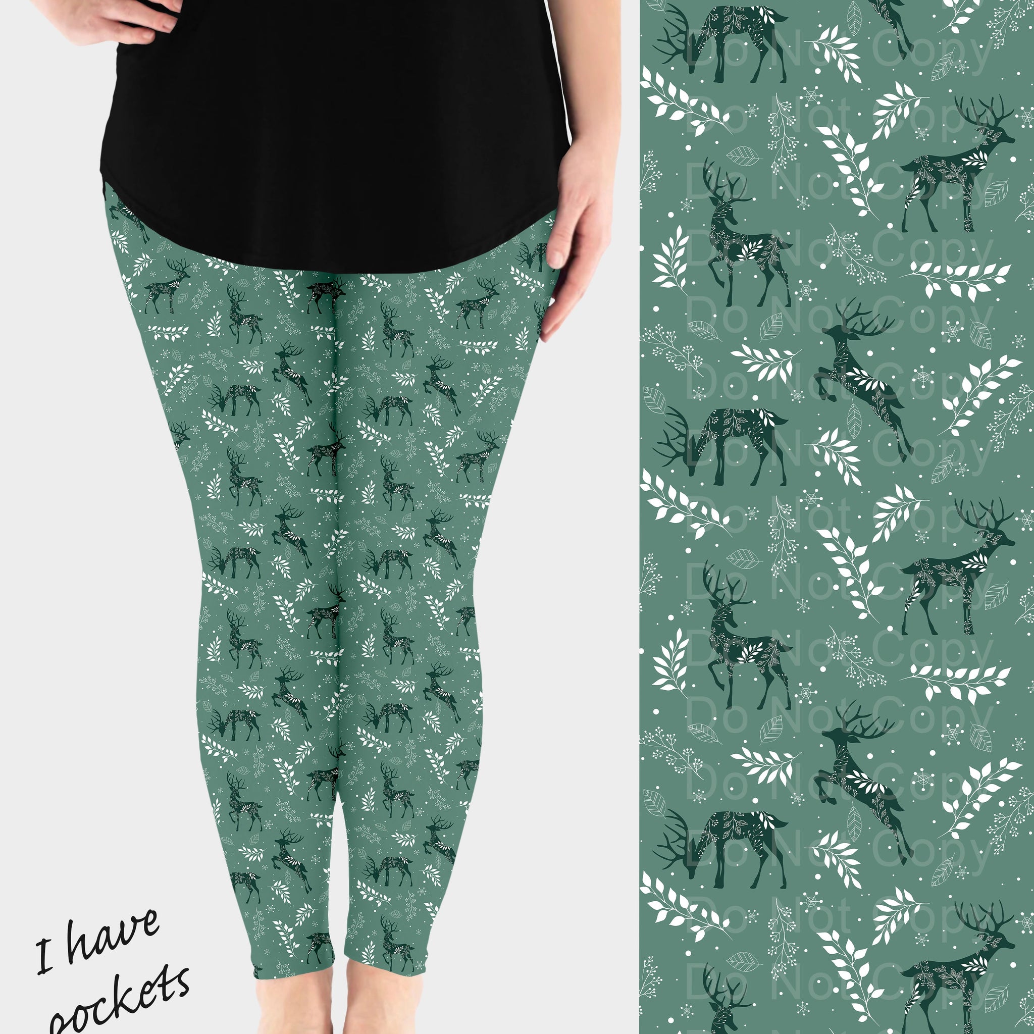 RTS - Stunning Deer Leggings w/ Pockets