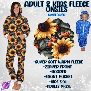 SUNFLOWER-ONESIES ROUND 3- PREORDER CLOSING 9/23