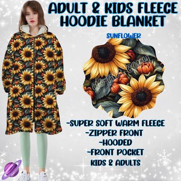 SUNFLOWER- HOODIE BLANKET RUN-PREORDER CLOSING 9/28 ETA NOV