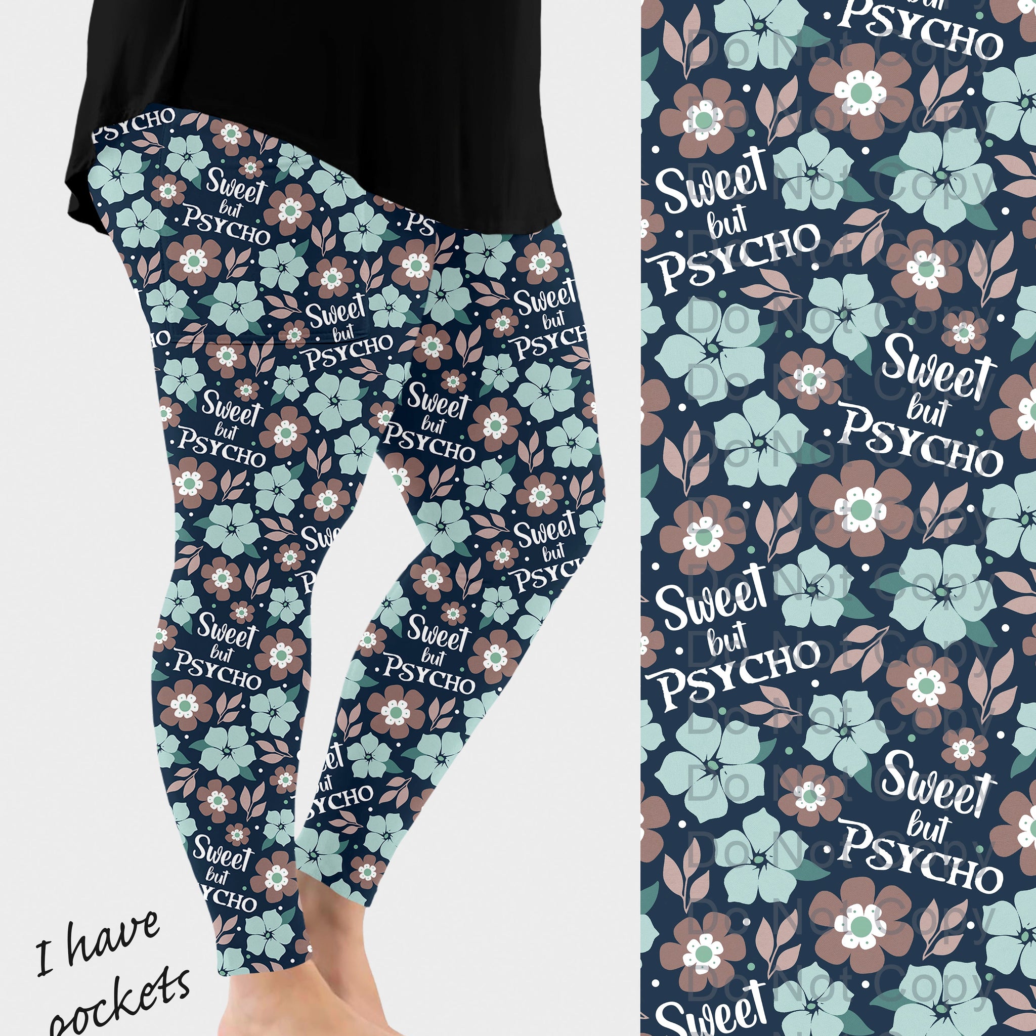 RTS - Sweet But Psycho Leggings w/ Pockets