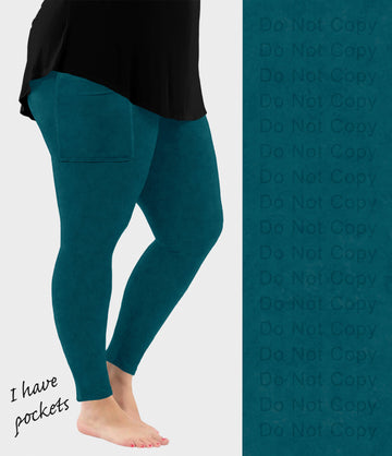 RTS - Teal Leggings with Pockets