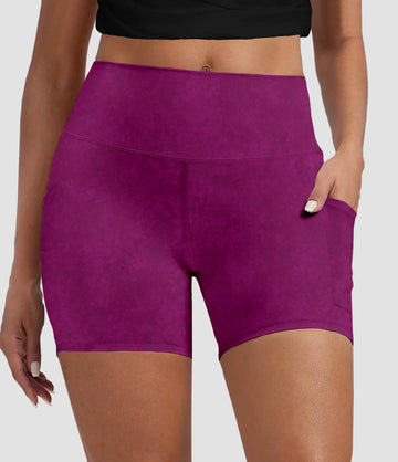 RTS - Very Berry Biker Shorts with Pockets
