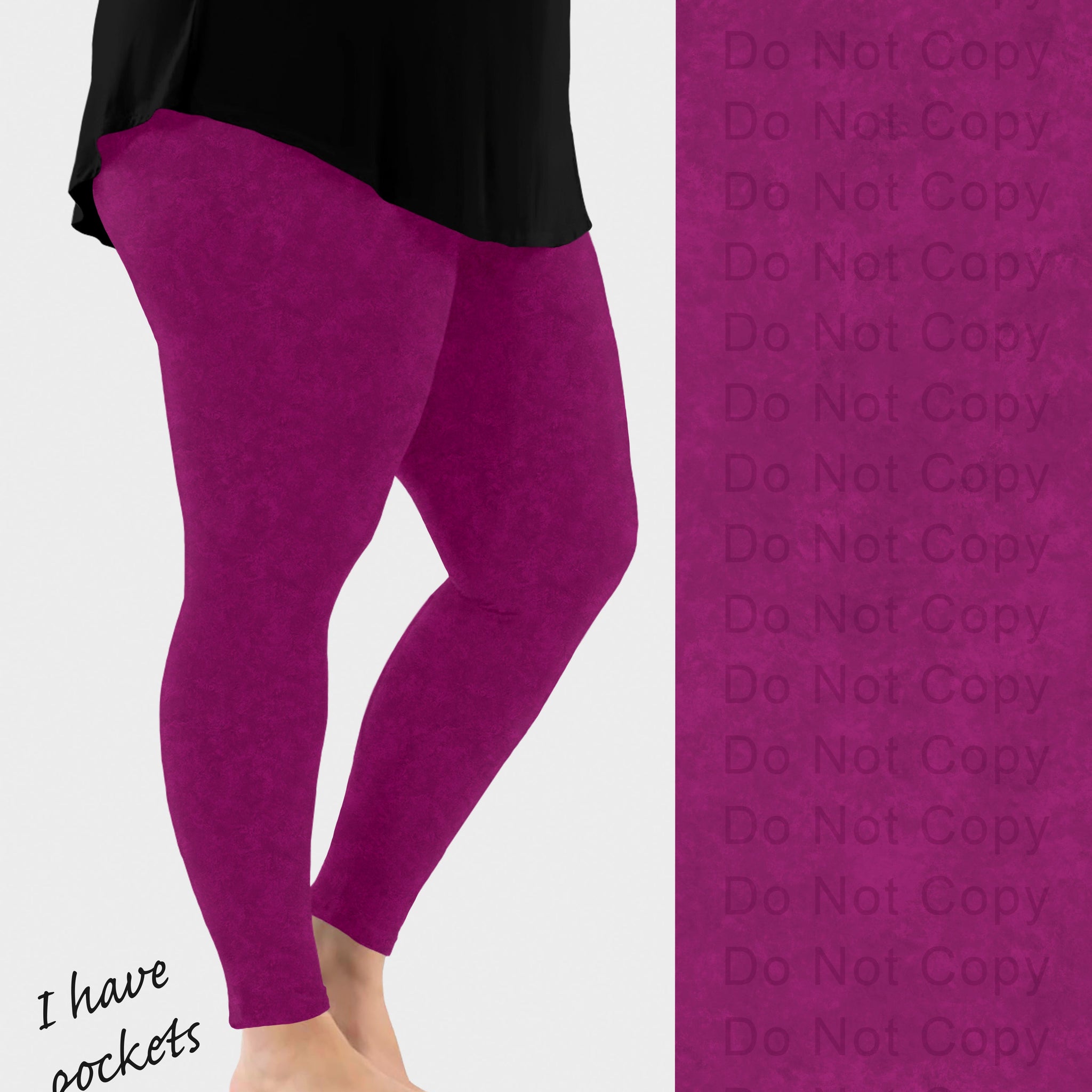 RTS - Very Berry Leggings w/ Pockets