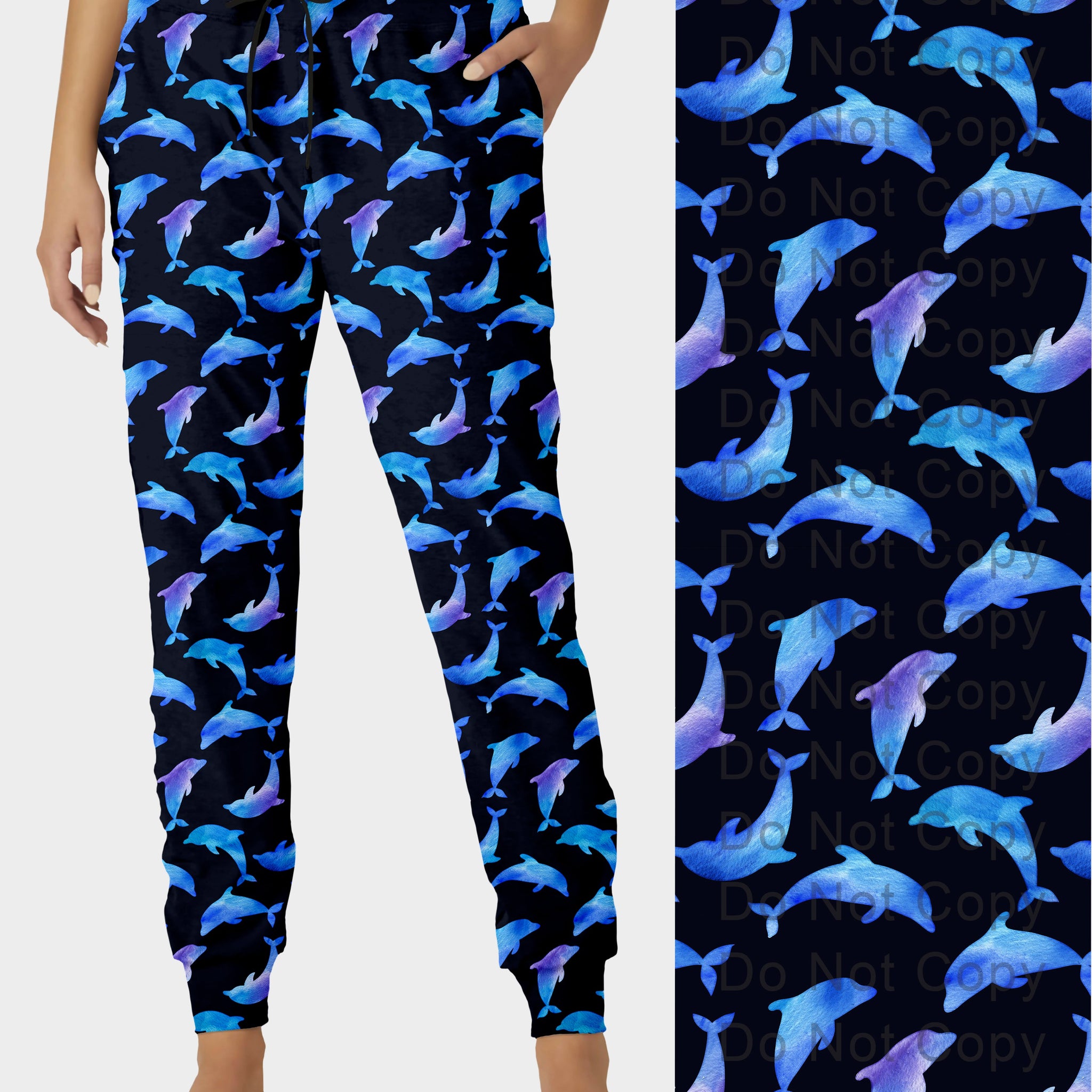 RTS - Watercolor Dolphins Joggers