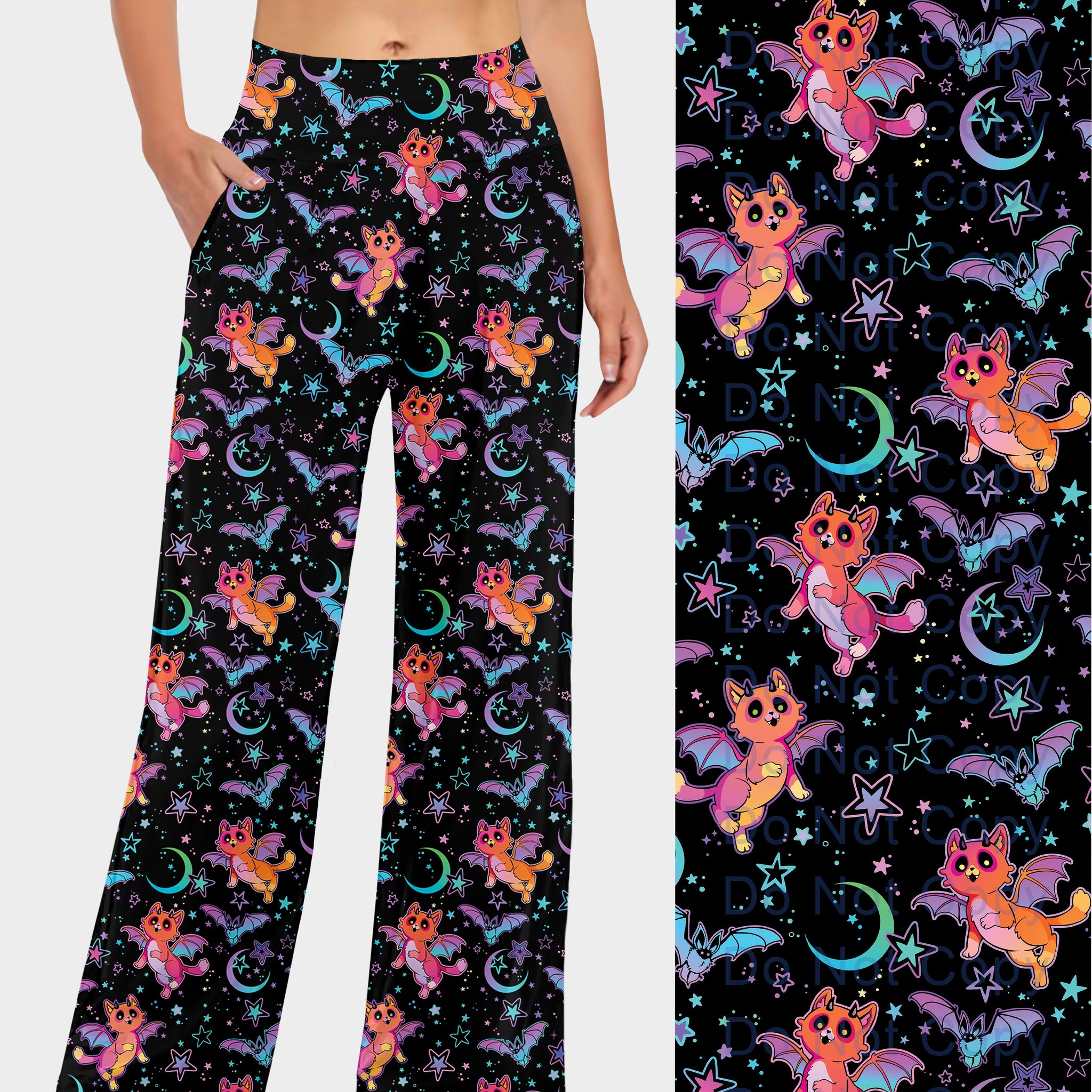 RTS - Winged Cat Lounge Pants