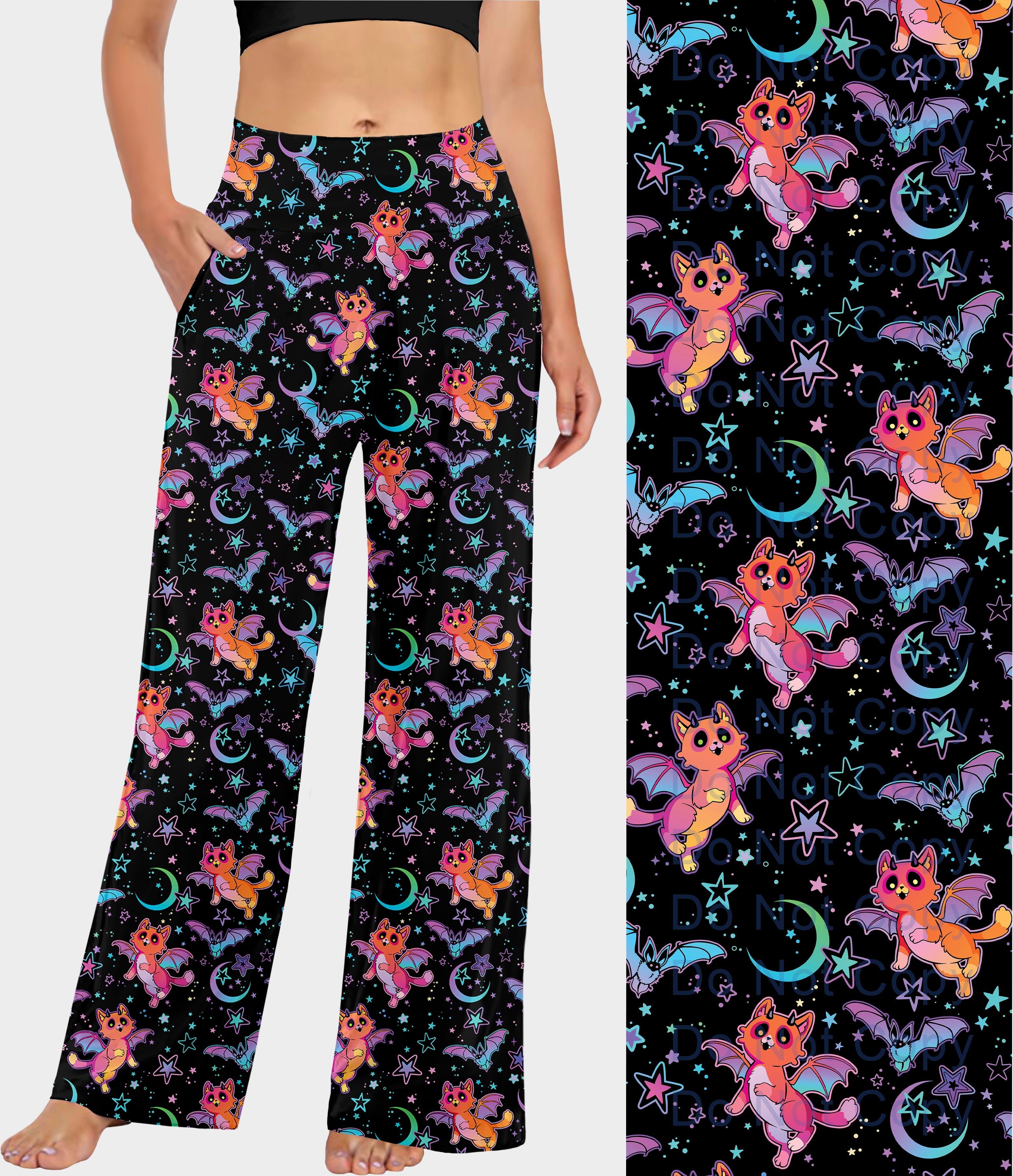 RTS - Winged Cat Lounge Pants
