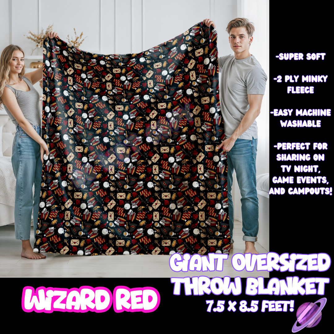 WIZARD RED- GIANT SHAREABLE THROW BLANKETS ROUND 10-PREORDER CLOSING 12/2