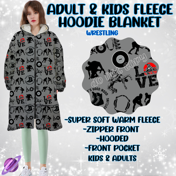 WRESTLING- HOODIE BLANKET RUN-PREORDER CLOSING 9/28 ETA NOV