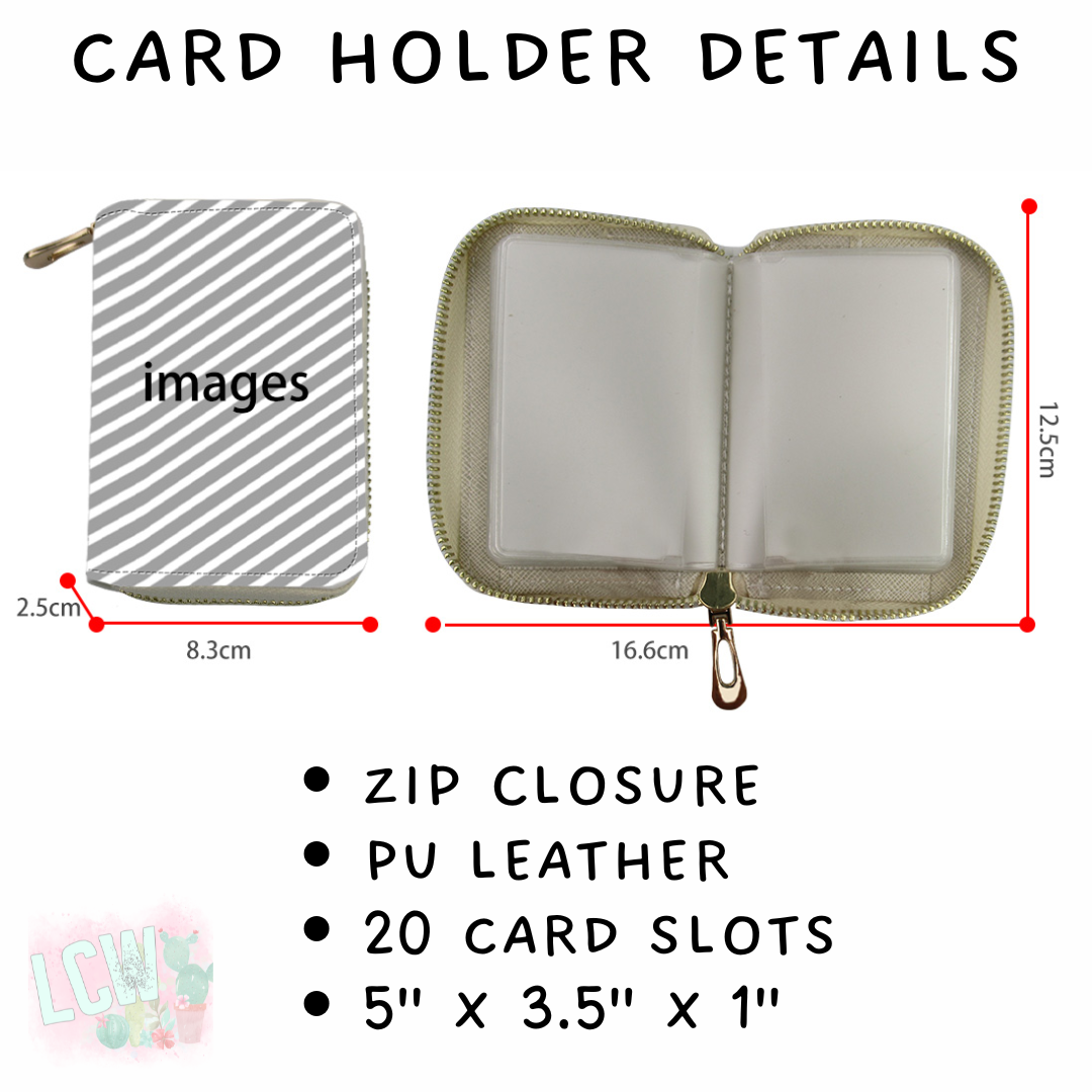 Batch #265 - Card Holders & Foldable Wallets - Closes 1/1 - ETA mid Feb - Teal Scroll Card Holder