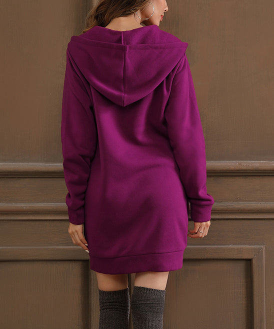 Oversized Hoodie Tunic Dress w/ Side Pockets