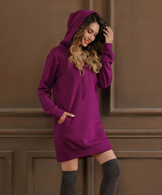 Oversized Hoodie Tunic Dress w/ Side Pockets