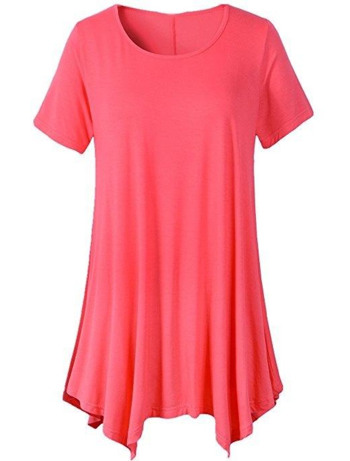 Short Sleeve Shark Bite Top - Pink