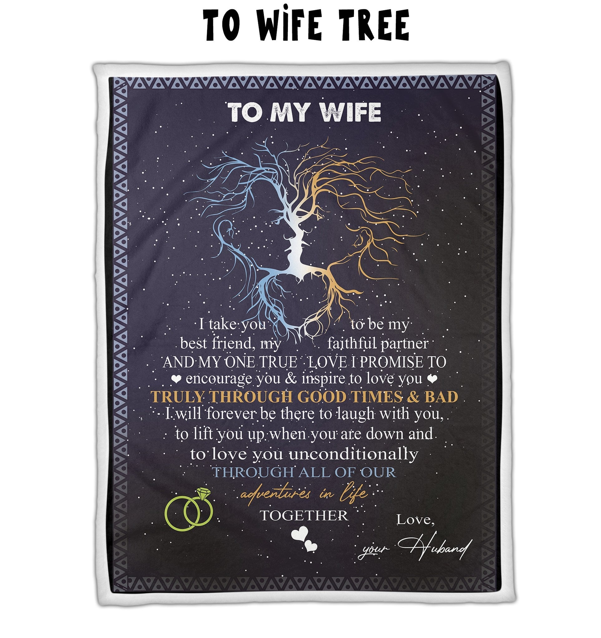 To Wife Tree - Letter Sherpa Blankets- Preorder Closing 10/2