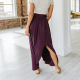 Side Slit Maxi Skirt with Pockets
