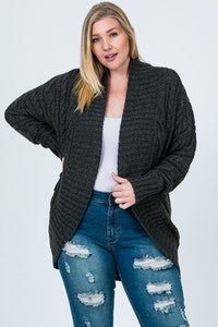 Chunky cable knit cardigan