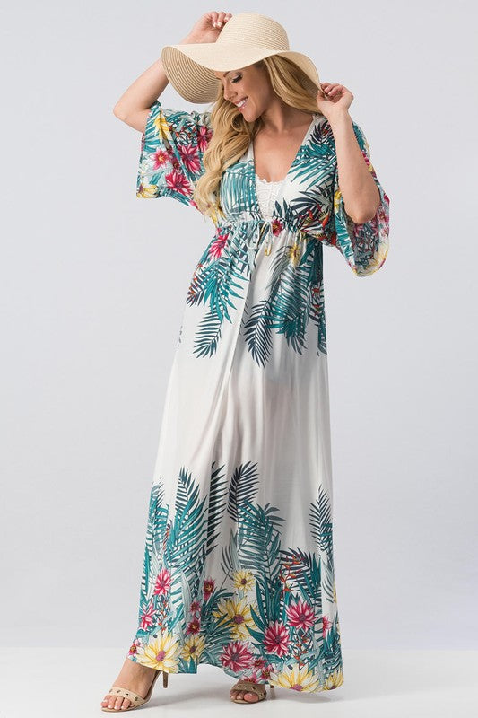 Tropical Maxi Cover Up