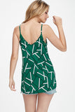Geometric Green Knotted Hem Cami